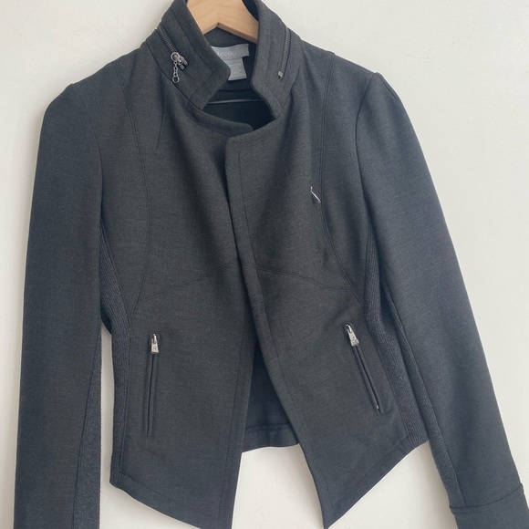 ECCOCI charcoal open front jacket, Size 8, NWOT - Picture 11 of 14